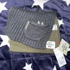 新品未使用！UNIQLOアニヤハインドマーチヒートテックマフラー　ダークグレー