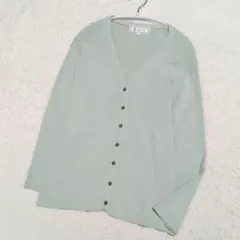 ロペピクニック 接触冷感 Vネックカーディガン ミントグリーン 40 レーヨン混