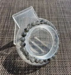 688 ブラックトルマリンルチル　ブレス　7㎜　内径15㎝ 天然石