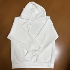 GU ホワイト フード付きパーカー