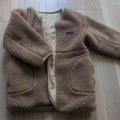 BEAMS mini ボア キルト リバーシブル ノーカラー コート 120