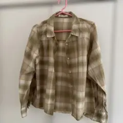 値下げ！chocol raffine robe シャツ ベージュ系チェック