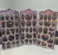 【値下げ】3枚 ラブブ 立体 キラキラシール ボンボンドロップシール うるちゅる