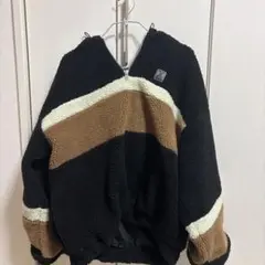 x-girl ボアジャケット 黒・茶・白