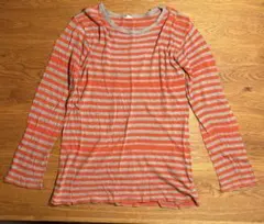 45R ガーゼ　ボーダーTシャ長袖　サイズ4のサムネイル