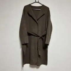 ブラウン ロングコート ベルト付き