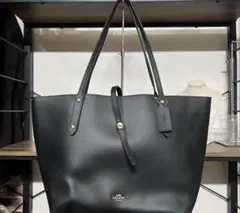 【美品】COACH コーチ トートバッグ ブラック×レッド レザー A4収納可