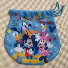 ミッキー＆フレンズ 巾着ポーチ　ディズニー　disney
