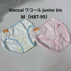 16【未使用タグ付】ワコール Junior bis 水色とピンク 星柄 M 2枚