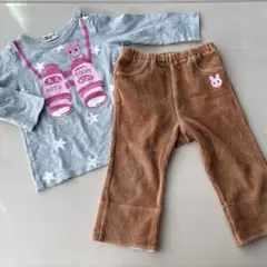 ミキハウス　ホットビスケッツ　上下２点セット