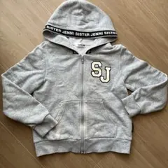 JENNI グレー フード付きパーカー SJロゴ　シスタージェニー120 130