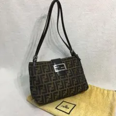 美品 フェンディ ズッカ FF 金具 トート バッグ 肩掛け ショルダー マンマ