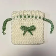 【ハンドメイド】 毛糸/巾着/ポーチ/韓国/編み物/AirPodsケース