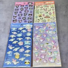 新品未開封✨ダイソー　ぷくっとシール　サンリオ　4枚セット