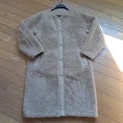 ベージュ ボアジャケット カジュアル