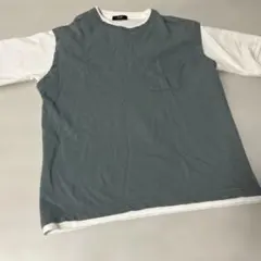 BEAMS HEART ブルー/ホワイト Tシャツ L