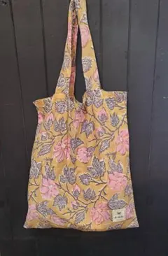 オリジナル　トートバッグ　男女兼用　ブロックプリント②