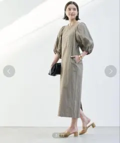 INED イネド 三尋木奈保さんコラボ ランタンスリーブワンピース - メルカリ