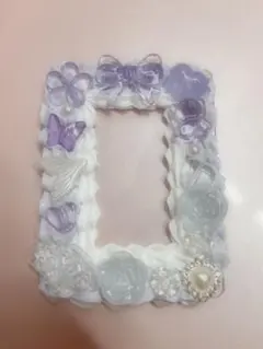 白 紫 ホイップデコトレカケース✨️