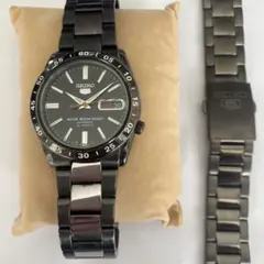 SEIKO5 自動巻き腕時計 ブラック 7￼S26-02T0 SNKE03K1