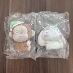 サンリオ おねむ！マスコットライト シナモロール　おさるのもんきち　2個セット