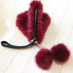 ♥新品未使用！美品パーティーにオススメ PAULE KA ファーボンボン付バック