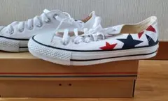 [新品] コンバース NEXTAR 24.5cm 白 ローカットスニーカー 星