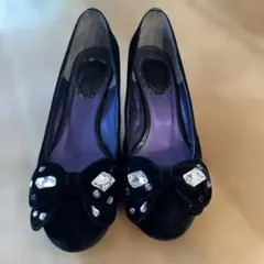 ANNA SUI 黒　ベルベット　パンプスのサムネイル