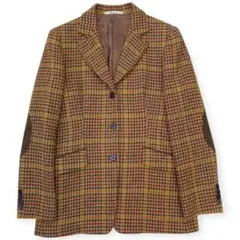 アクアスキュータム ハウンドトゥース ツイードジャケット 9号 チェック柄