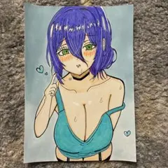 ファンアート チェンソーマン レゼ 手描き A5 原画 一点物