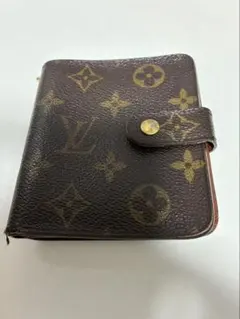 ルイヴィトン 二つ折り財布　ブラウン　モノグラム　コンパクトジップ