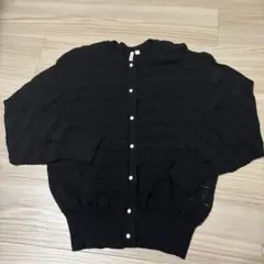 しまむらHK WORKS LONDON ブラックカーディガン Lサイズ
