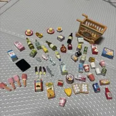 シルバニアファミリー　ミニチュア食品セット カート付き