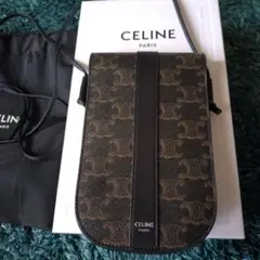 CELINE セリーヌ トリオンフキャンバス モバイルポーチ ショルダーバッグ