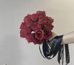 ウェディングブーケ ブートニア付き