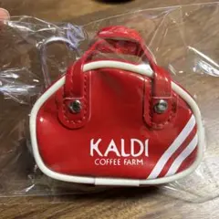 カルディ KALDI　オリジナル レトロスポーツバッグ　赤のサムネイル