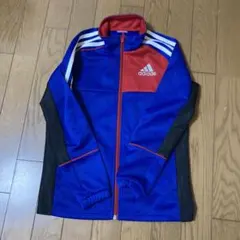 adidas ジャージ 青赤黒 3本ストライプ