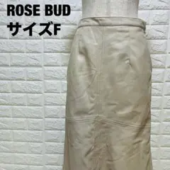 ROSE BUD オフホワイト タイトスカート スタイリッシュ 秋冬【466】