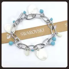 希少　SWAROVSKI　スワロフスキー　シルバー　ブレスレット　シェル