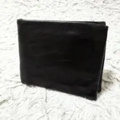 ダコタ　二つ折り財布　レザー　ブラック　黒のサムネイル