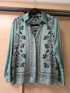 【未使用・レア】ZARA MAN ペイズリー柄ジャケット ZARA】 ザラ ペイズリー総柄 ジップジャケット レトロなベロア調