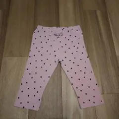 西松屋 120cm ドット柄 レギンス スパッツ 7分丈 キッズ 記名なし