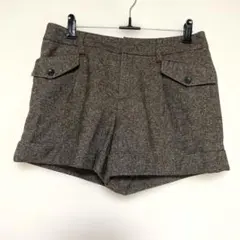 COMME CA ISM Mサイズ ショートパンツ　ブラウン　前ポケット付き