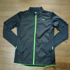 Mizuno トレーニングジャケット ブラック/グリーン