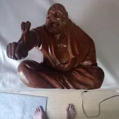 木彫 一刀彫 達磨祖師 興林作 座像26cm 共箱付 MH305 - メルカリ