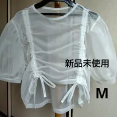 ★INGNI★【最終お値下げ中】半袖トップス シアー素材　ホワイトのサムネイル