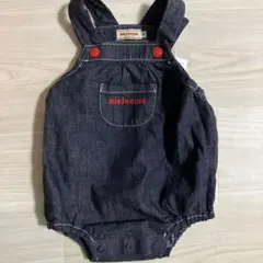 ミキハウス　ダルマオール　デニムオーバーオールロンパース　タグ付未使用