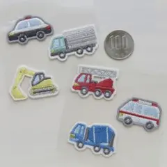 【6種セット】のりもの 刺繍 アイロン ワッペン アップリケ 2414.2413