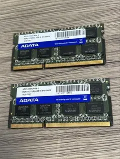 ADATA DDR3 1333 4GB SO-DIMM メモリー 2枚セットのサムネイル