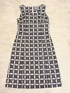 J.PRESS ノースリーブワンピース　 幾何学模様 サイズ11号